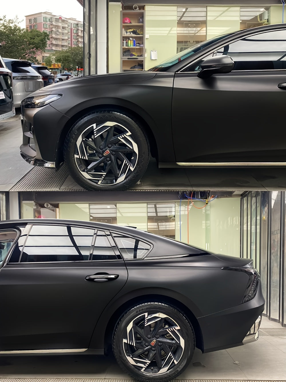 1 Roll, 50x300cm, Matte Black Car Vinyl Film