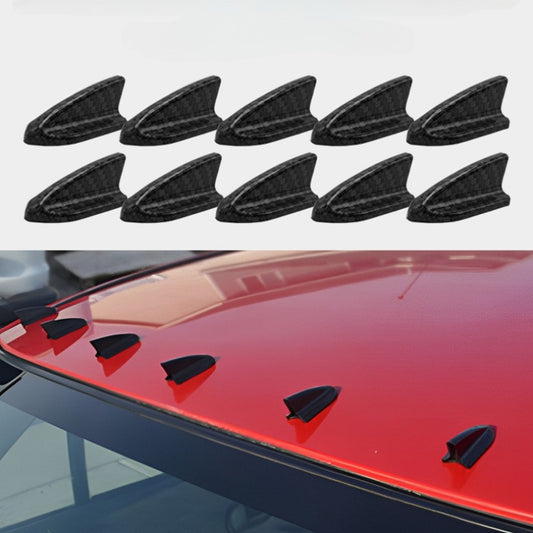 10pcs Pointed Stick-on Shark Fin