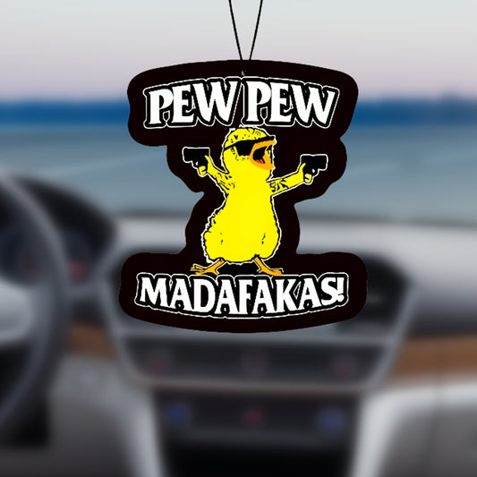 1pc Pew Pew Madafakas Duck Design Hanging Air Freshener