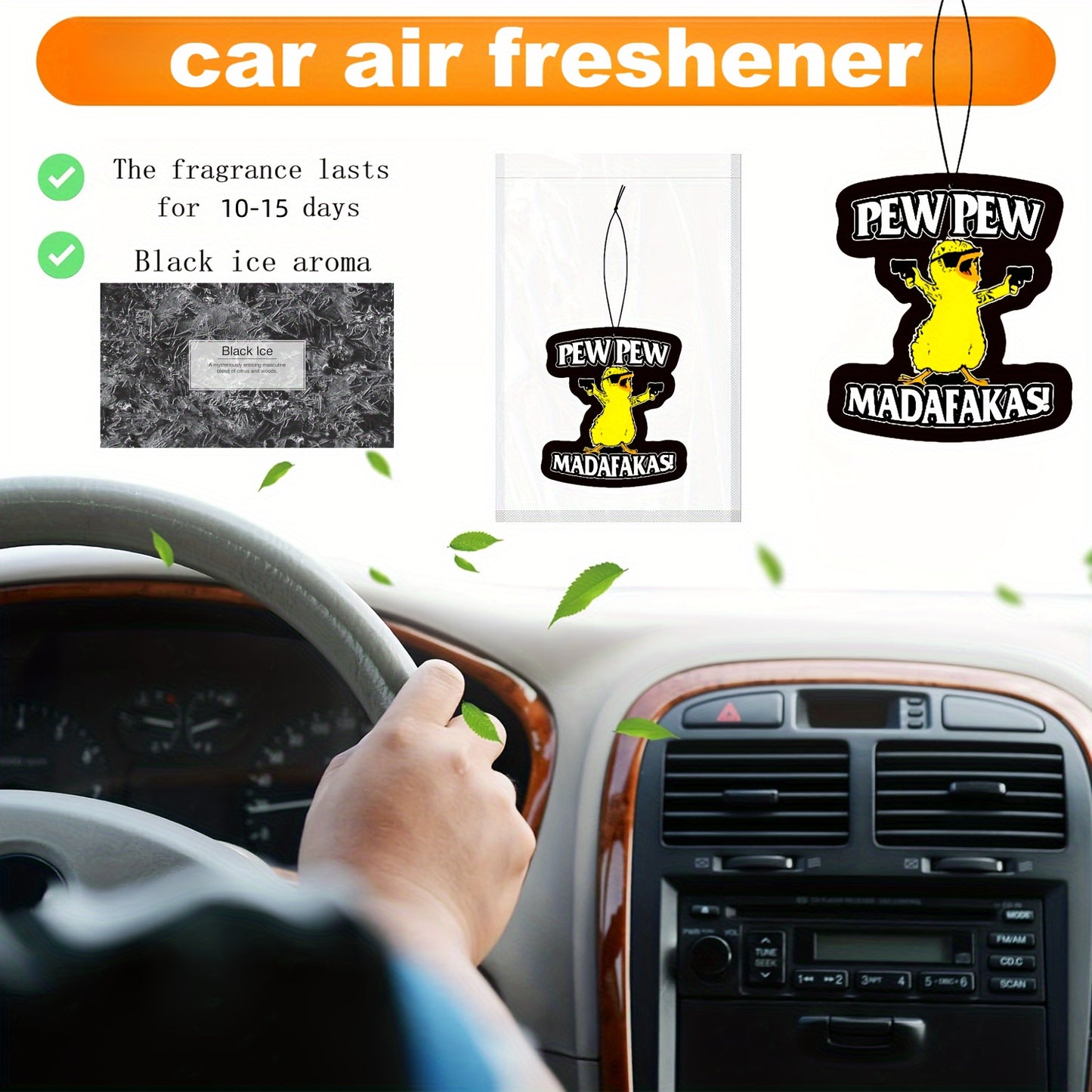 1pc Pew Pew Madafakas Duck Design Hanging Air Freshener