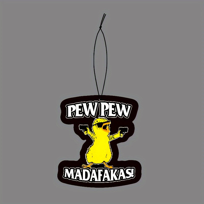 1pc Pew Pew Madafakas Duck Design Hanging Air Freshener