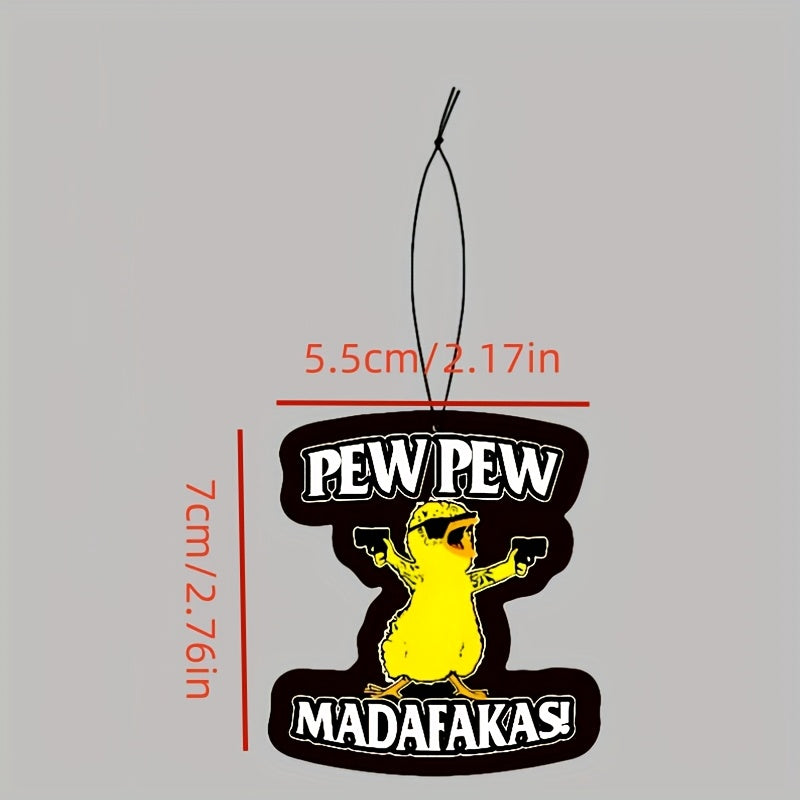 1pc Pew Pew Madafakas Duck Design Hanging Air Freshener