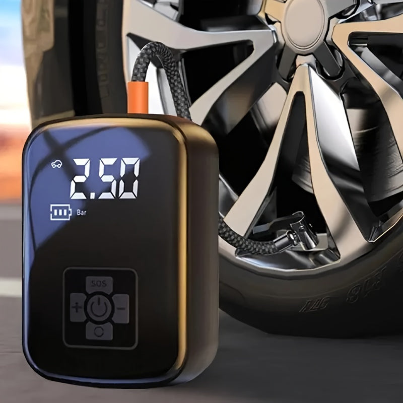 1pc Tire Inflator Portable Air Compressor