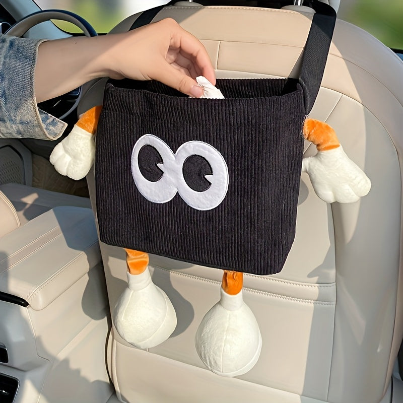 2-in-1 Car Trash Can and Tissue Holder