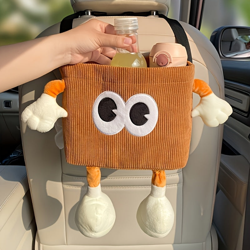 2-in-1 Car Trash Can and Tissue Holder