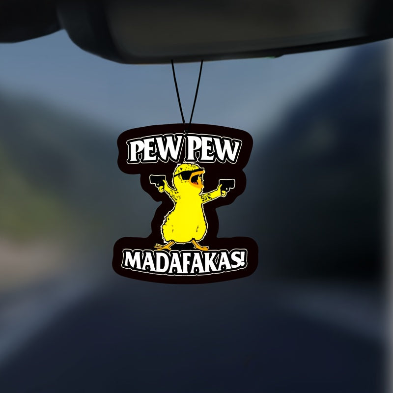 1pc Pew Pew Madafakas Duck Design Hanging Air Freshener