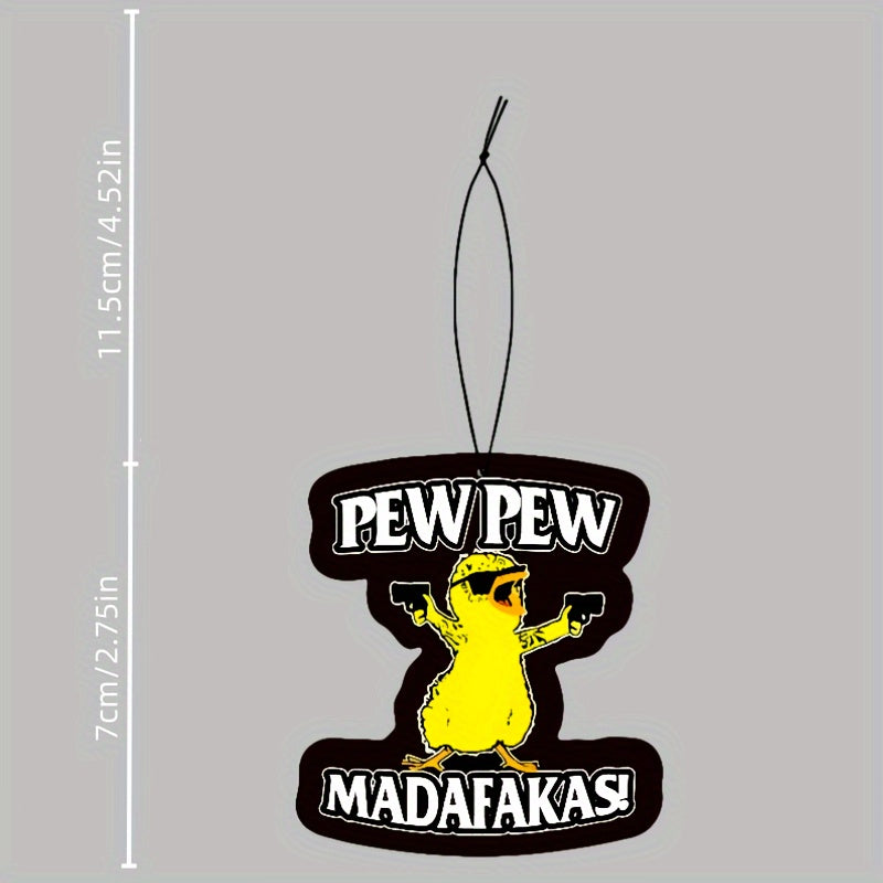 1pc Pew Pew Madafakas Duck Design Hanging Air Freshener