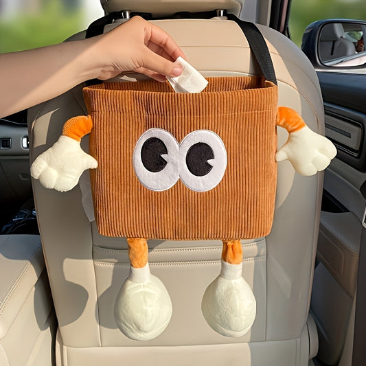 2-in-1 Car Trash Can and Tissue Holder