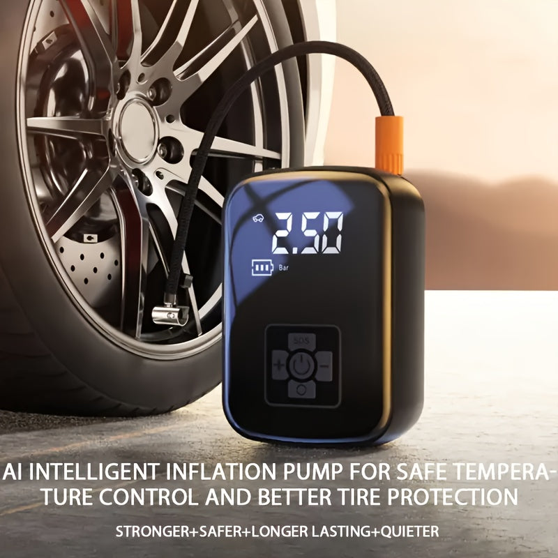 1pc Tire Inflator Portable Air Compressor