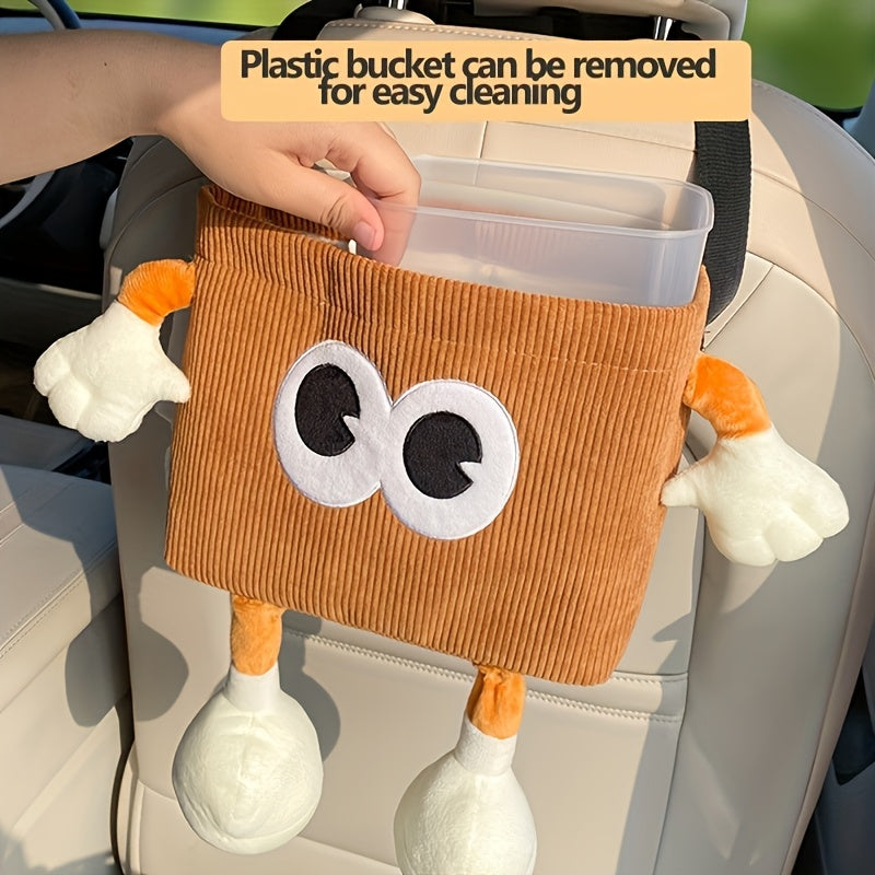 2-in-1 Car Trash Can and Tissue Holder