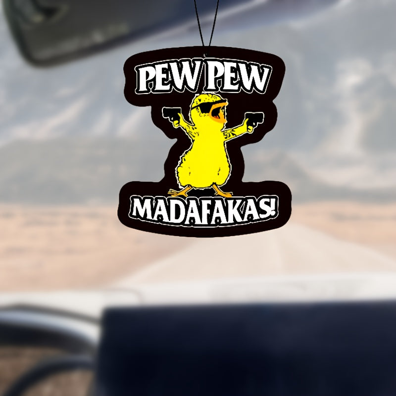 1pc Pew Pew Madafakas Duck Design Hanging Air Freshener