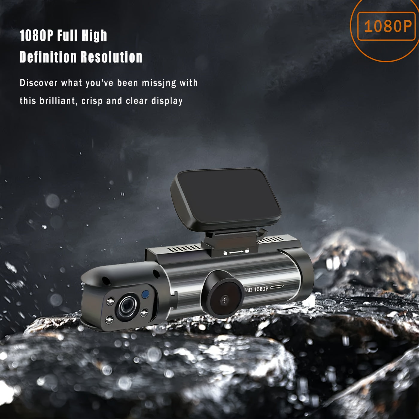 1080P Dual Camera Dash Cam for Cars with IR Night Vision